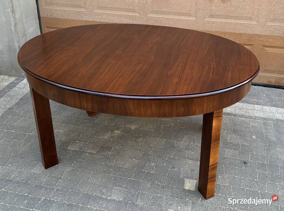 Stół Owalny Orzech ART DECO 306 Rozkładany Do Warszawa