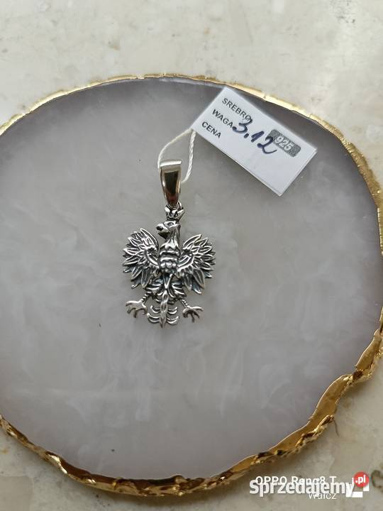 Srebrna Nowa zawieszka oksydowana wys33mmpr925 srebro Wisiorki zachodniopomorskie Wałcz