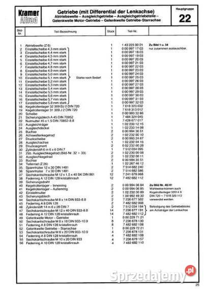 Katalog części koparkoładowarka Kramer 416 S Miastko