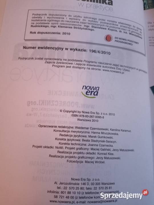 Technika w praktyce książki nowa era zajęcia Warszawa
