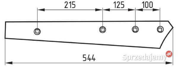 Listwa odkładnicy ażurowej 1 górna prawa 544 mm Kamionna