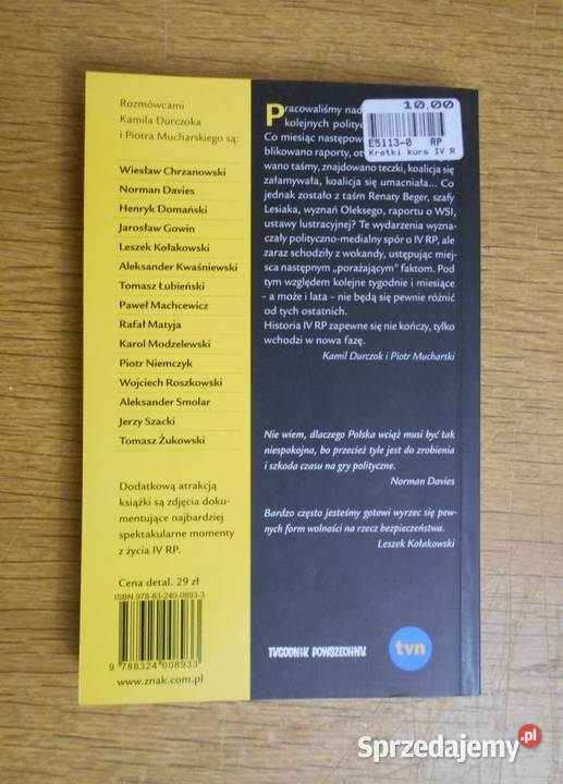 Kamil Durczok Piotr Mucharski Krótki kurs IV RP lubelskie sprzedam