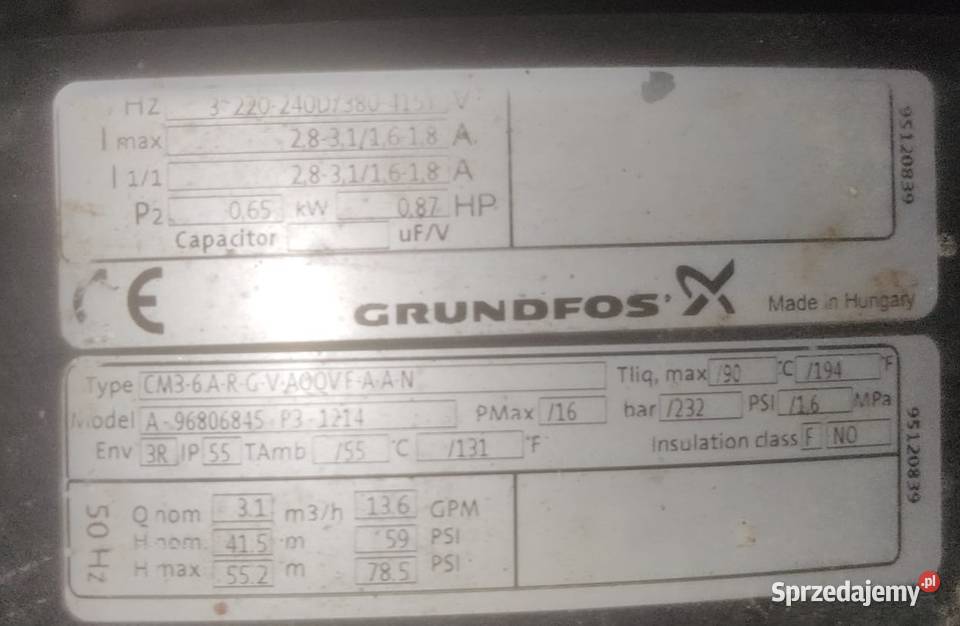 Pompa Grundfos 36 ARC V A00VFAAN Kołbaskowo
