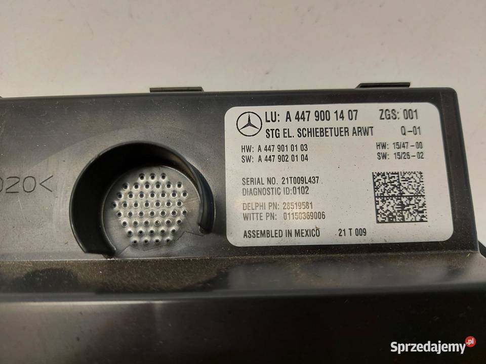 Mercedes EQV w447 Vklasa 2021 moduł sterownik