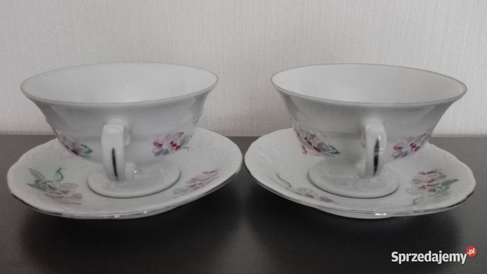 Filiżanki Fryderyka 2 stara porcelana Wałbrzych podlaskie Warpechy Stare sprzedam