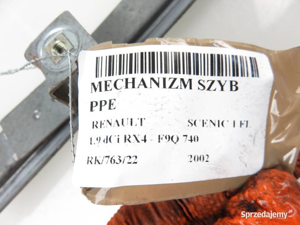 PODNOŚNIK SZYBY PRAWY PRZEDNI SCENIC 400732T7 sprzedam