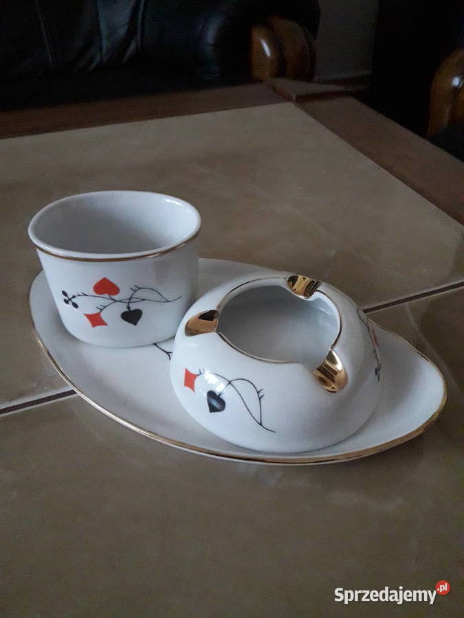 Ćmielów zestaw brydzowy karciany palacza Janów Lubelski