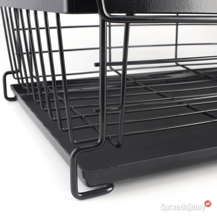 Dwupoziomowa suszarka ociekacz z tacką czarna Poznań