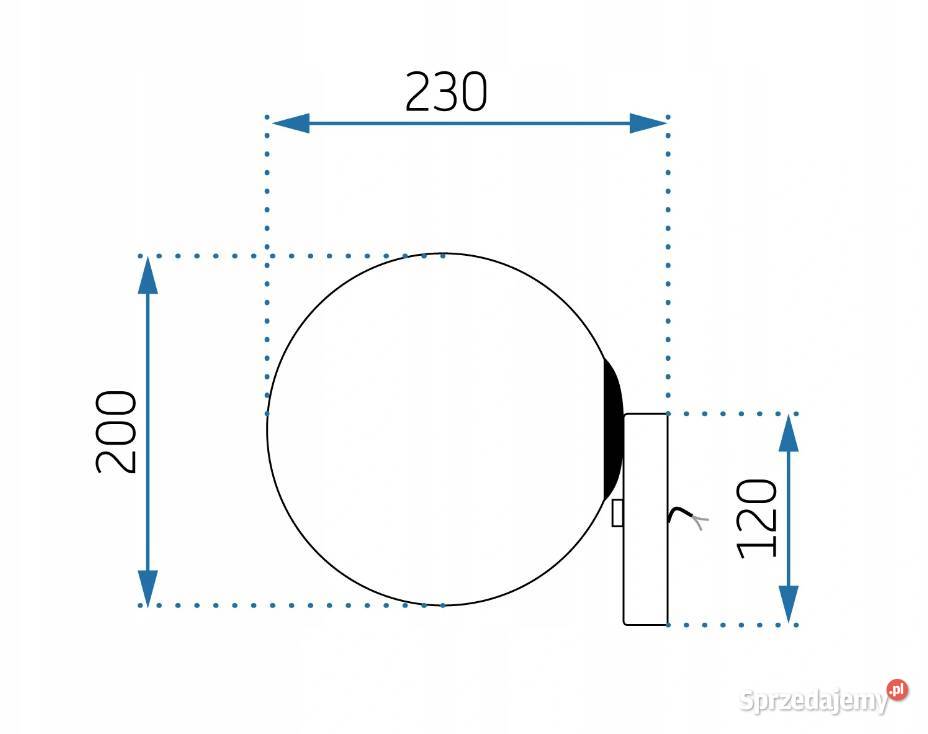 LAMPA KINKIET ŚCIENNY SZKLANA KULA GOLD ZŁOTA Choroszcz sprzedam