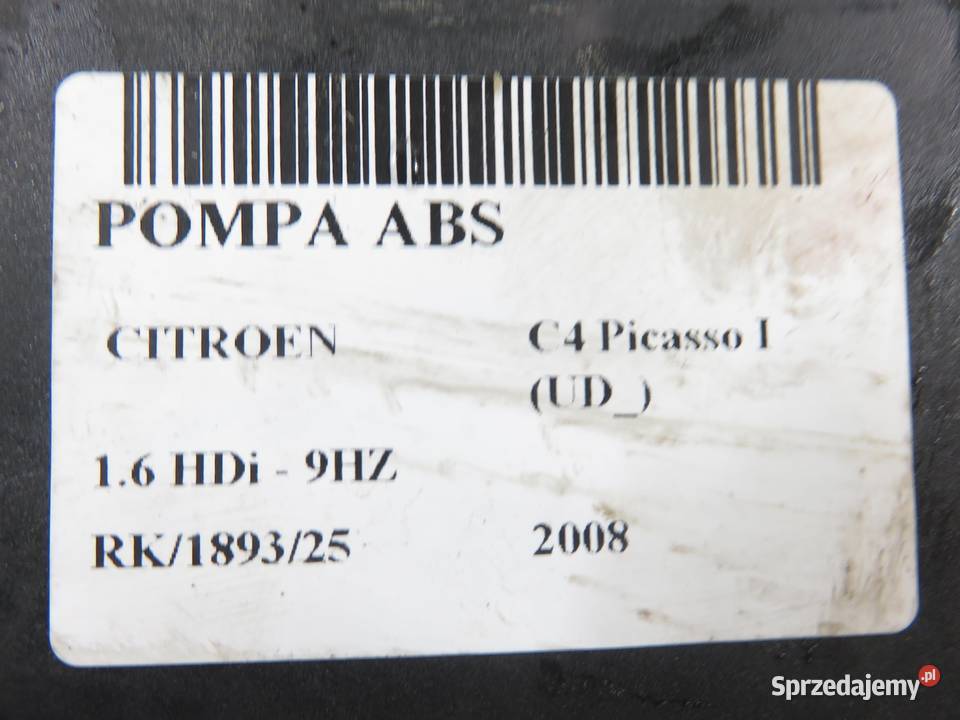 POMPA ABS CITROEN C4 Picasso 0265950962 osobowe sprzedam