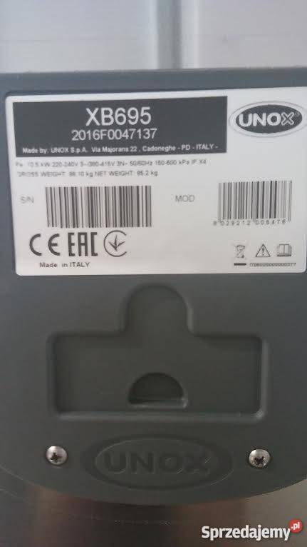 Sprzedam piec piekarniczy Baker Lux Dynamic Unox Tychy sprzedam