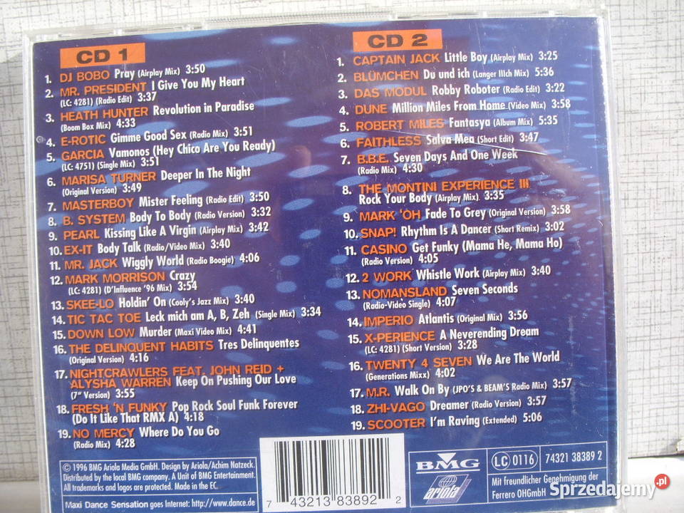 DANCE plyta CDMAXI DANCE SENSATION 23 2 CD Płyty i kasety dolnośląskie