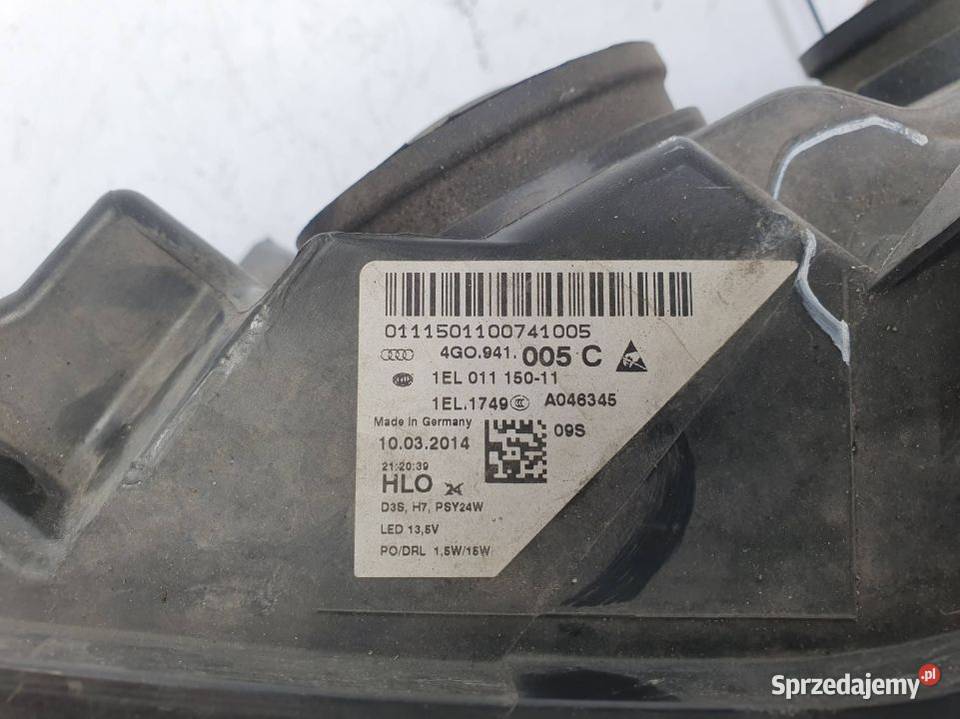 LAMPA LEWA PRZÓD AUDI A6 C7 4GO941005C LED Części samochodowe Lipno