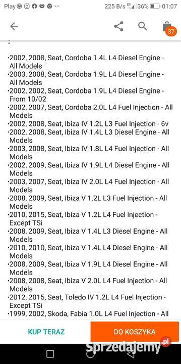 Sportowy Filtr Powietrza grupa VW typ 332830 łódzkie Łask sprzedam