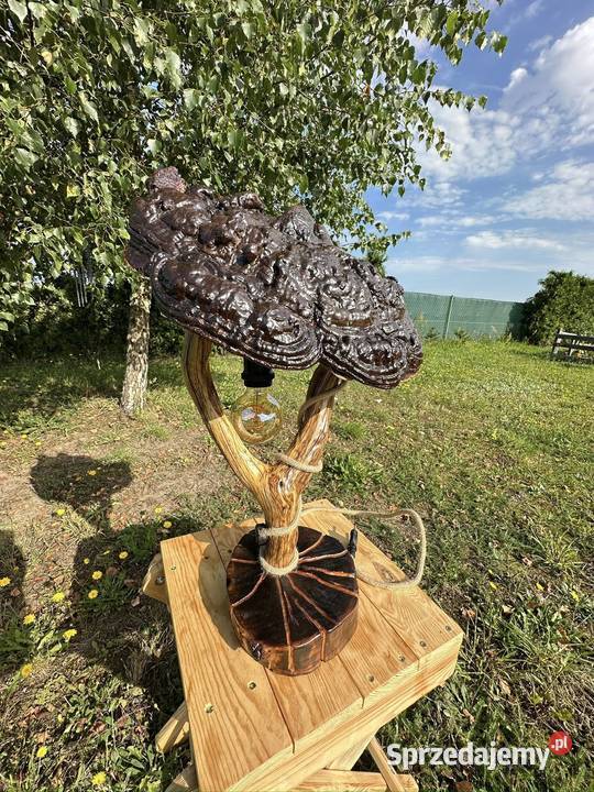 Lampa stołowa z naturalnych materiałów wielkopolskie Lubasz sprzedam