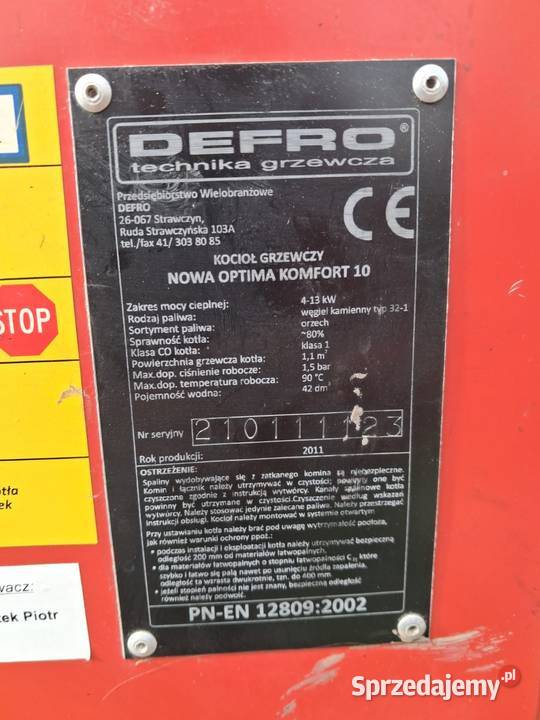 Kocioł grzewczy piec Defro Kotły i Piece CO Książ Wielki
