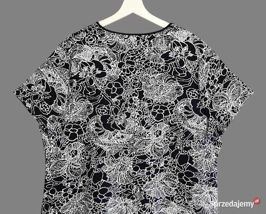 Damska sukienka bawełniana białoczarna z krótkim sprzedam