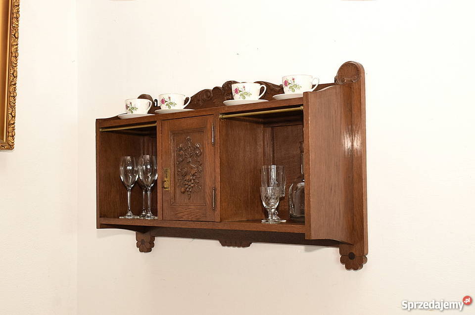 Stara dębowa półka szafka wisząca wysyłam Świdnica