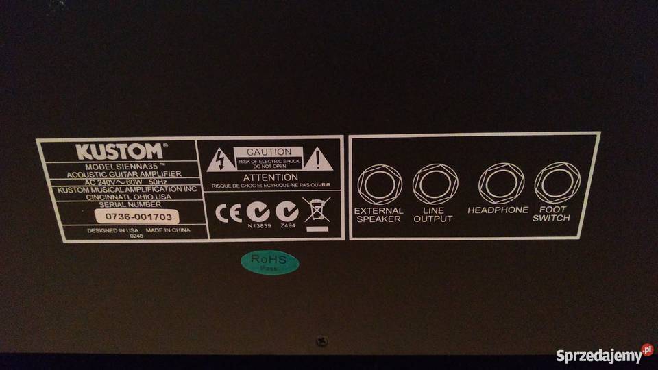 Wzmacniacz Kustom Sienna 35 Pro śląskie Orzesze sprzedam