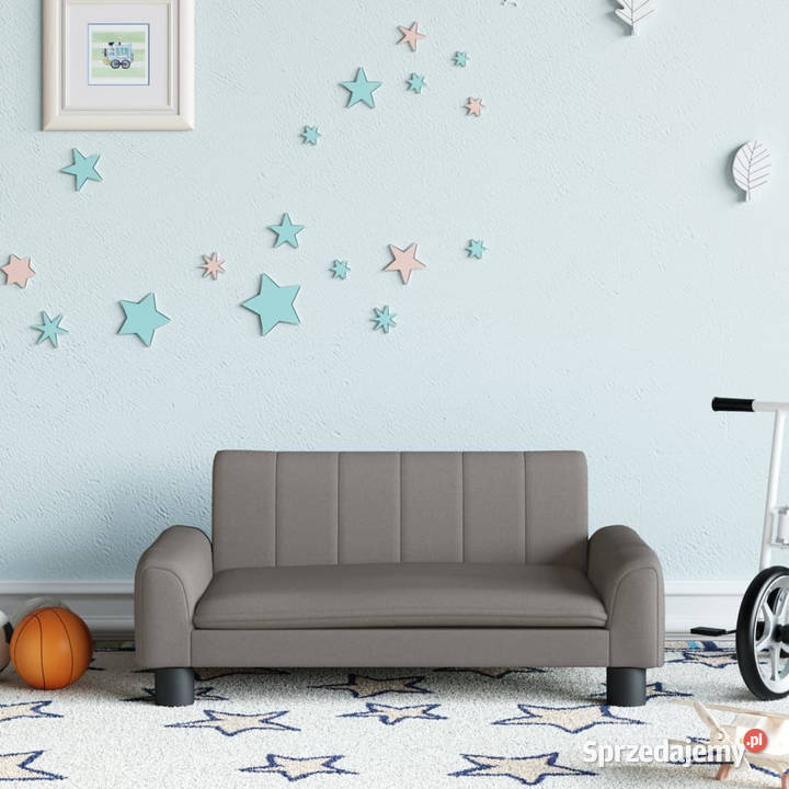 Sofa dzieci kolor taupe 70x45x30 obita tkaniną Warszawa sprzedam