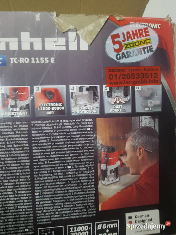 EINHELL FREZARKA GÓRNOWRZECIONOWA THRO 1155 wielkopolskie Głogowa