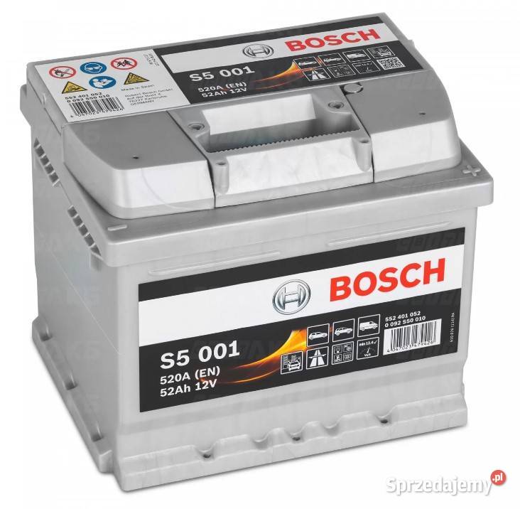 Akumulator Bosch 52Ah 520A EN S5001 PRAWY PLUS Akumulatory