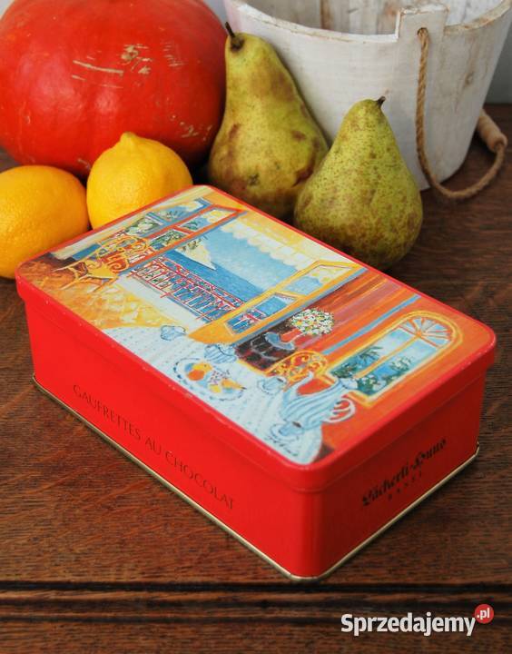 Puszka art vintage Lckerli Huus Basel Szwajcaria wielokolorowy Lublin sprzedam
