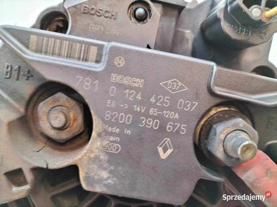 ALTERNATOR 8200390675 0124425037 15 DCI Renault Układ elektryczny silnika