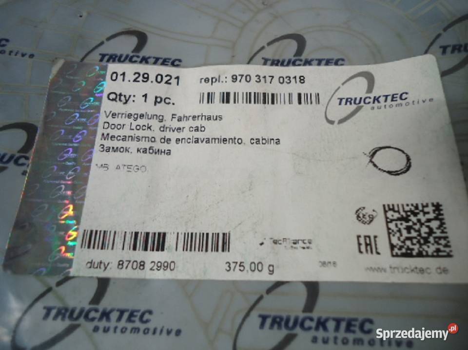 Linka zamykanie drzwi kabina kierowcy MERCEDES Jaworzno