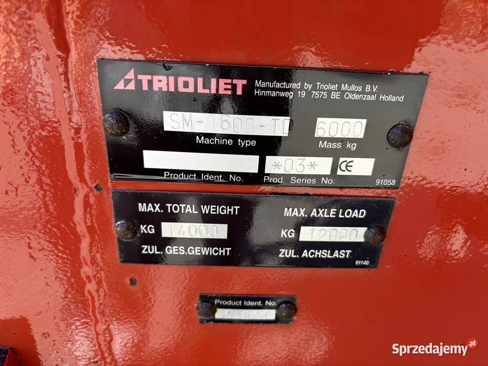 Wóz paszowy 16m3 paszowóz Trioliet Solomix 1600
