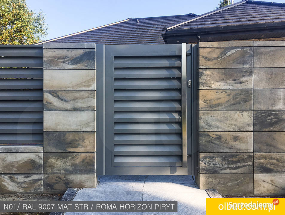 Nowoczesna furtka żaluzjowa ALUMINIOWA ALFEN N01 Straszyn