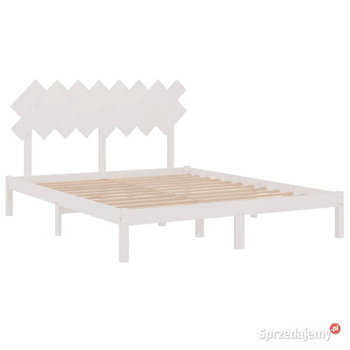 Rama łóżka biała lite drewno 160x200 WM3104879 Warszawa