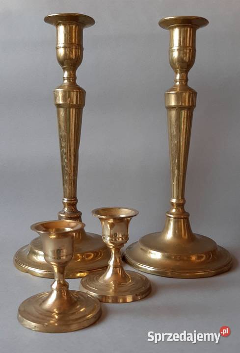 świeczniki mosiężne