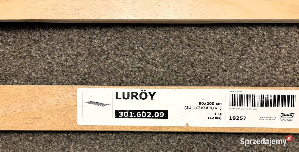 Wkład dno łóżka LURY zachodniopomorskie