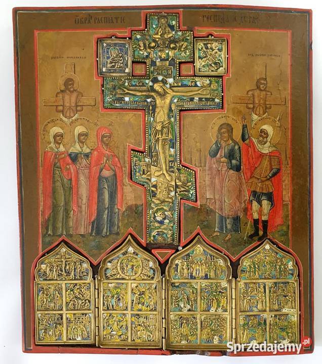 Ikona Jezus Chrystus Ukrzyżowany XIXw 0222 mazowieckie Warszawa