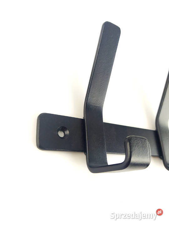 Wieszak ścienny podwójny metalowy na ubrania 30 czarny Kraków