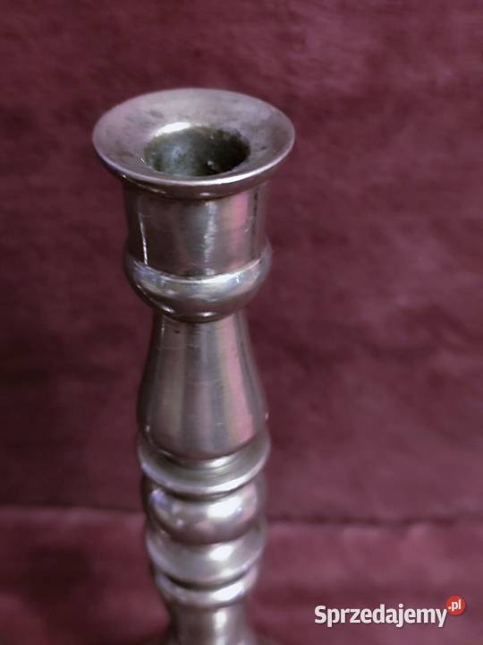 Komplet starych świeczników z pobielanego Sosnowiec sprzedam