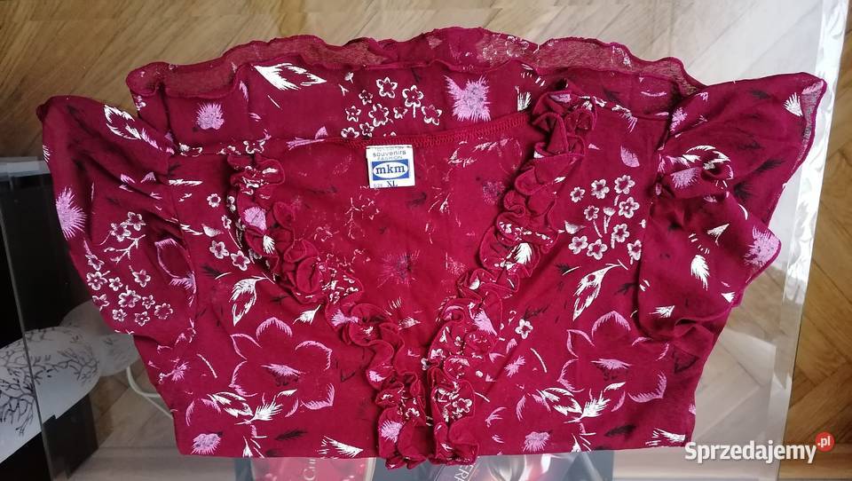 NOWA WIŚNIOWA BLUZKA Z SIATECZKI RXL Łódź