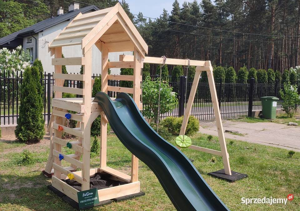 Plac zabaw LENA Domek Ślizg 2 Huśtawki Tablica Płock sprzedam