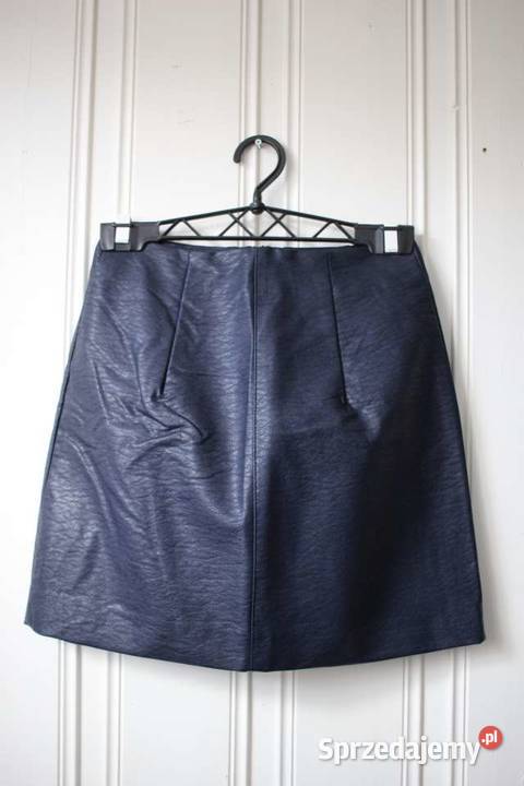 granatowa spódniczka eco skóra hm 32 zip zamek Toruń