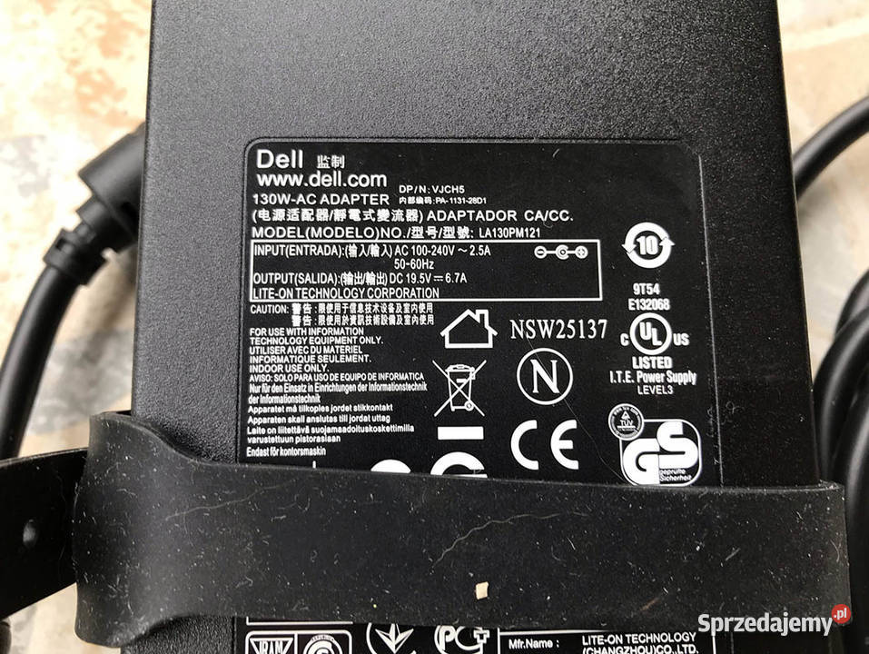 Oryginalny zasilacz DELL 130WAC Adapter Model Kielce