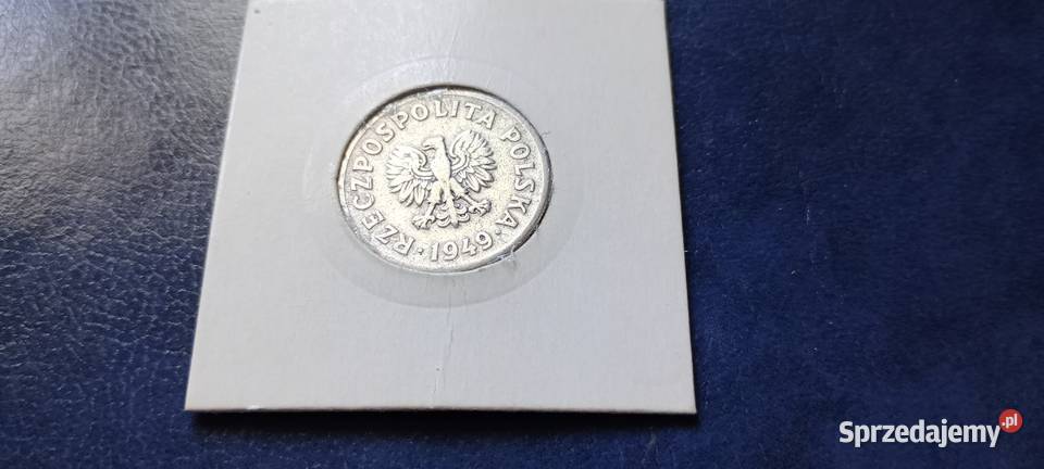 Stare monety 50 groszy 1949 PRL Polska skrętka Lesko