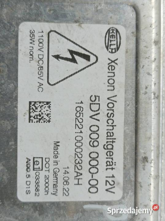 PRZETWORNICA XENON LAMPY PRZÓD 5DV00900000 Skoda