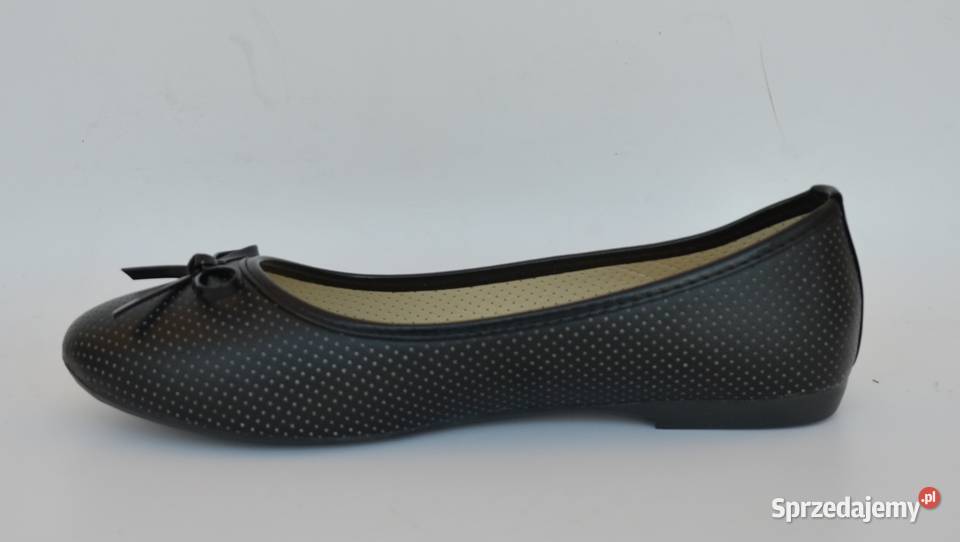 Czarne baleriny z kokardą rozmiar 36 AK10 Żyrardów