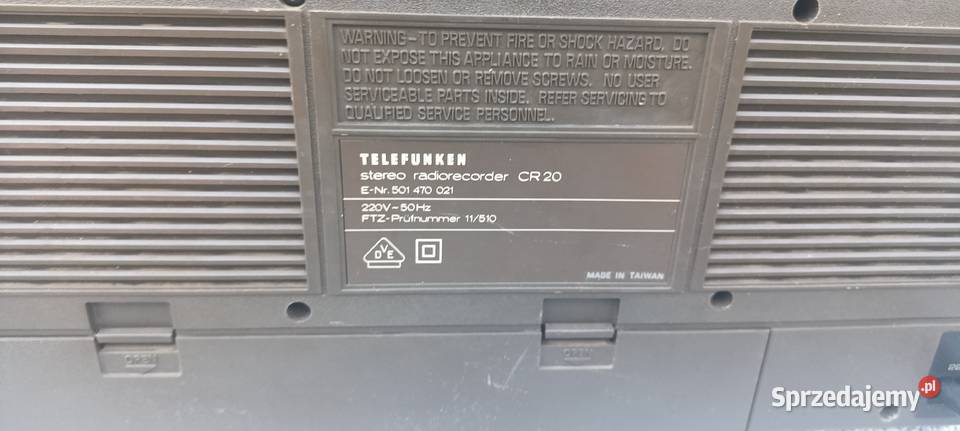 Radiomagnetofon Telefunken CR20 Sędziszów