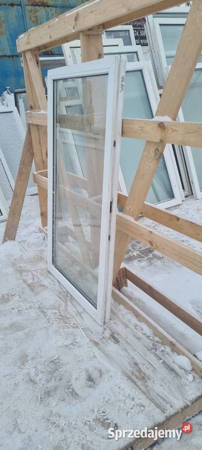 OKNA KacprzaK Witryna 77x133 FIX Używany PCV Okna ścienne Lublin