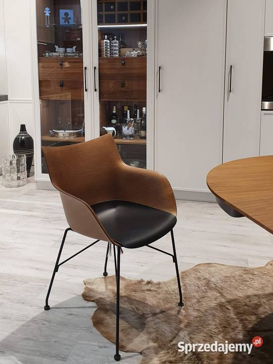 Fotel krzesło Kartell QWood design Philipp Lublin