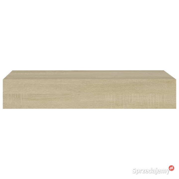 Półki ścienne z szufladą 2 dąb 60x235x10 MDF Warszawa