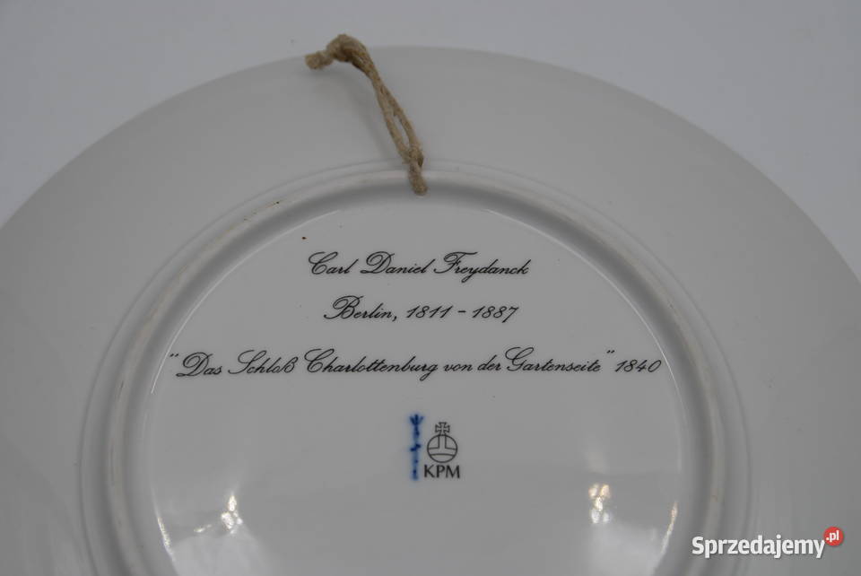 Trzy talerze dekoracyjne KPM Berlin porcelana Poznań