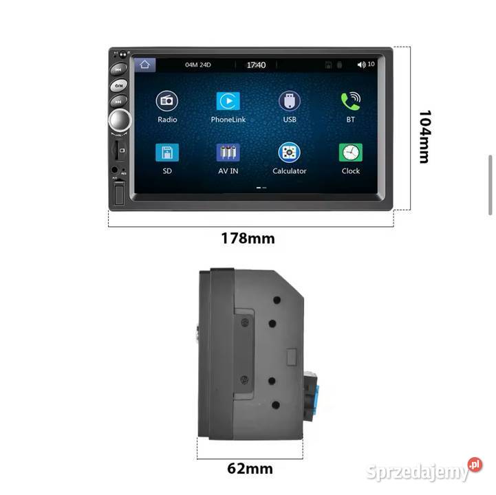 Radio samochodowe 7 dotykowe 2 din Bluetooth aux Wysoka